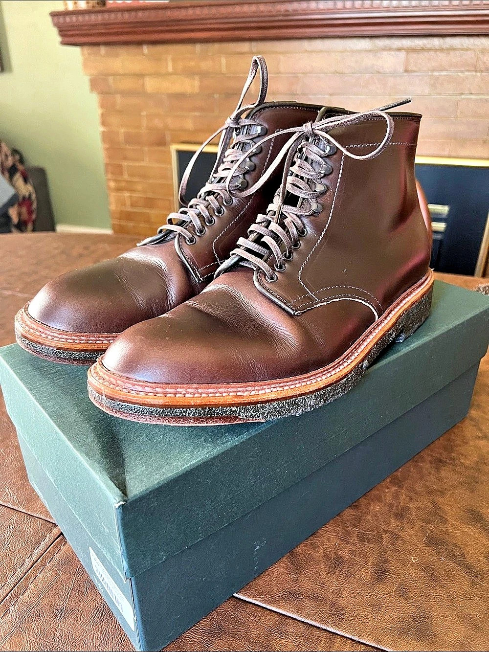 Alden 86062H Plain Toe Boot-Brown Chromexcel 9.5D/ gently used